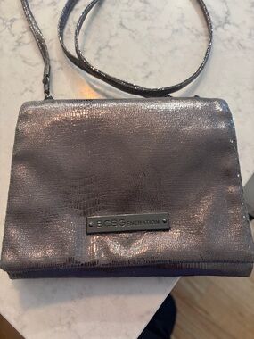 BCBGeneration Metallic Lilac Crossbody Bag